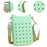 Phone Holder Bag Elegant Soft Holes Shoulder Bag for Outdoor Traveling Sport Green