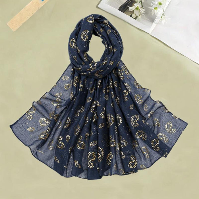 Fashion Scarf for Women Comfortable Elegant Headscarf for Outdoor Activities Navy