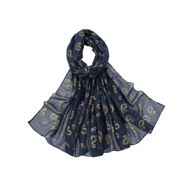 Fashion Scarf for Women Comfortable Elegant Headscarf for Outdoor Activities Navy