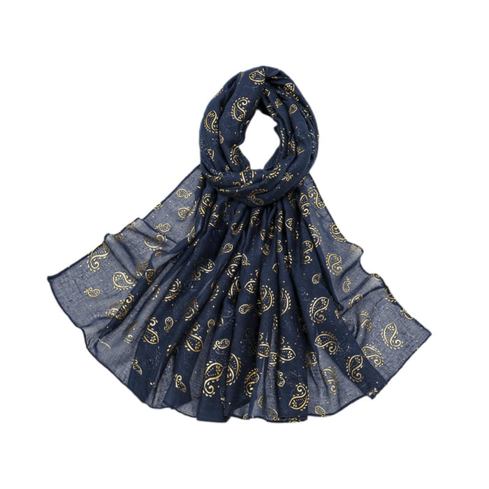 Fashion Scarf for Women Comfortable Elegant Headscarf for Outdoor Activities Navy