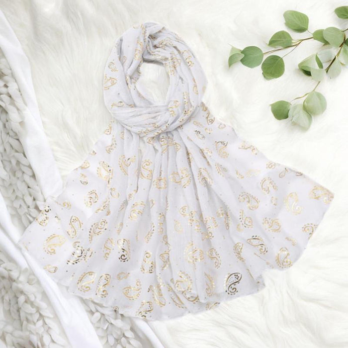 Fashion Scarf for Women Comfortable Elegant Headscarf for Outdoor Activities White