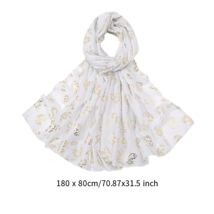 Fashion Scarf for Women Comfortable Elegant Headscarf for Outdoor Activities White