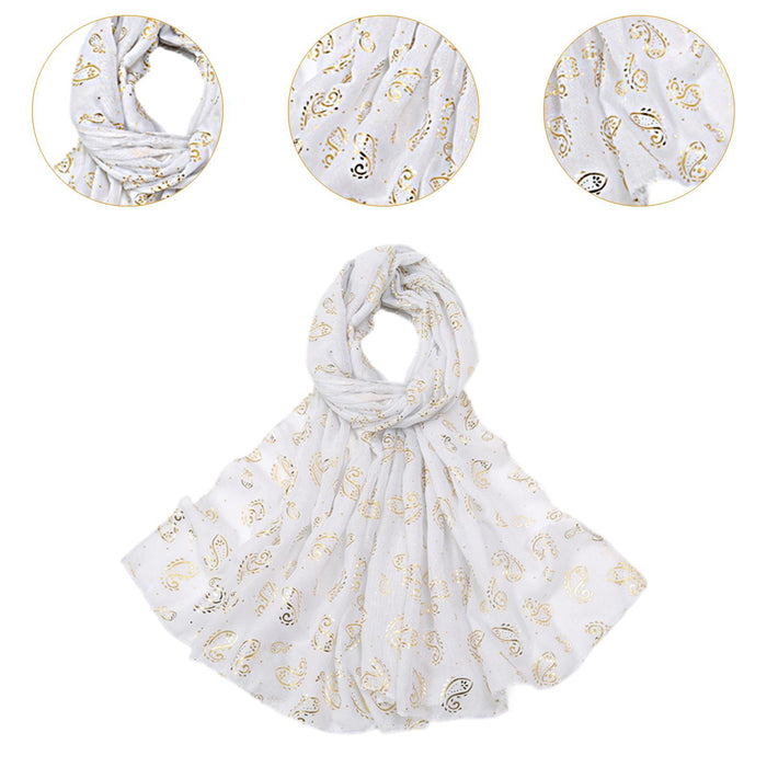 Fashion Scarf for Women Comfortable Elegant Headscarf for Outdoor Activities White