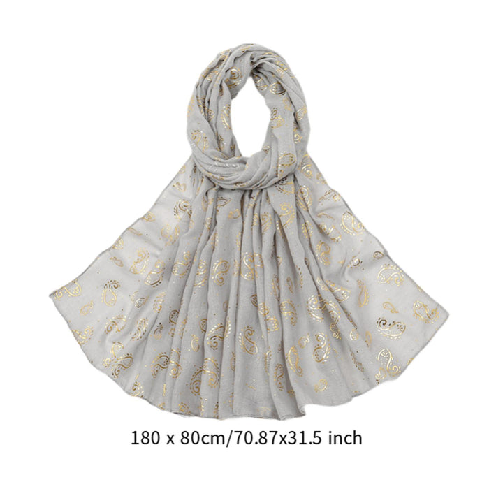 Fashion Scarf for Women Comfortable Elegant Headscarf for Outdoor Activities Gray