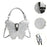 Women Shoulder Bag Purse Lightweight Tote Bag for Outdoor Commuting Vacation Silver