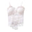 Crofta Women Lace Tank Top Gothic Bra Corset Bustier Crop Top for Club Date Cosplay White