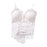 Crofta Women Lace Tank Top Gothic Bra Corset Bustier Crop Top for Club Date Cosplay White