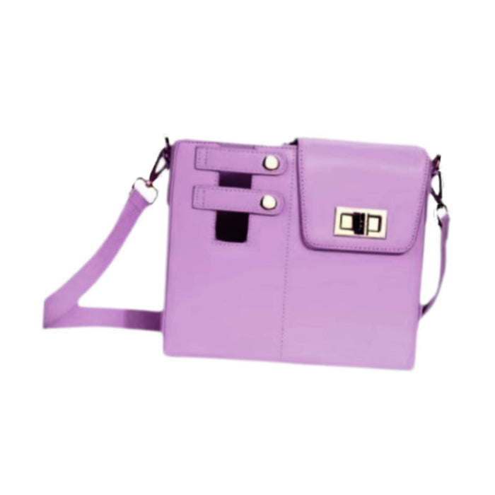 Crofta Crossbody Water Cup Storage Bag Trendy Shoulder Bag for Shopping Work Travel Purple