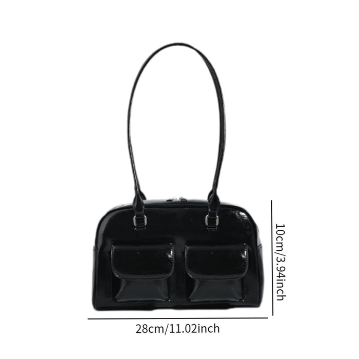 Women Shoulder Bag Portable Top Handle Bag Underarm Bag for Commuting Dating