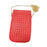 Crofta Woven Small Crossbody Bag Elegant Travel Purse for Shopping Commuting Dating Red