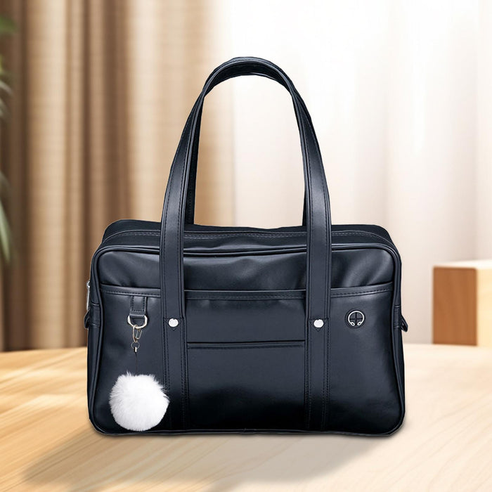 JK Handbag PU Leather Japanese Style Shoulder Bag for Shopping Outdoor Party