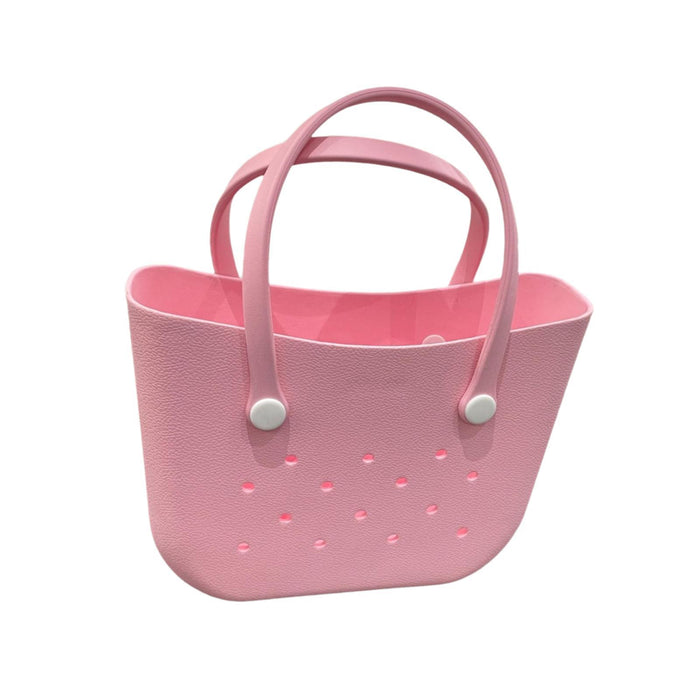 Beach Hole Bag Handbag Waterproof Travel Bag Summer Fashion Beach Basket Bag Pink