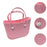 Beach Hole Bag Handbag Waterproof Travel Bag Summer Fashion Beach Basket Bag Pink