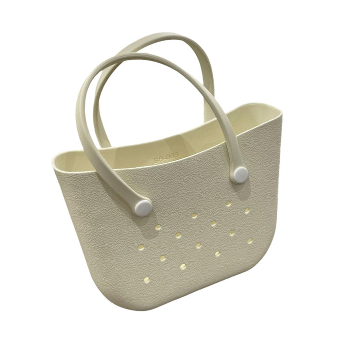 Beach Hole Bag Handbag Waterproof Travel Bag Summer Fashion Beach Basket Bag White