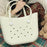 Beach Hole Bag Handbag Waterproof Travel Bag Summer Fashion Beach Basket Bag White