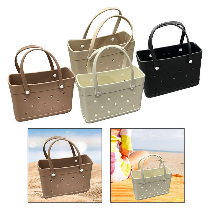 Women Beach Bag Pouch Creative Storage Bag Open Bag for Party Holiday Hiking Khaki