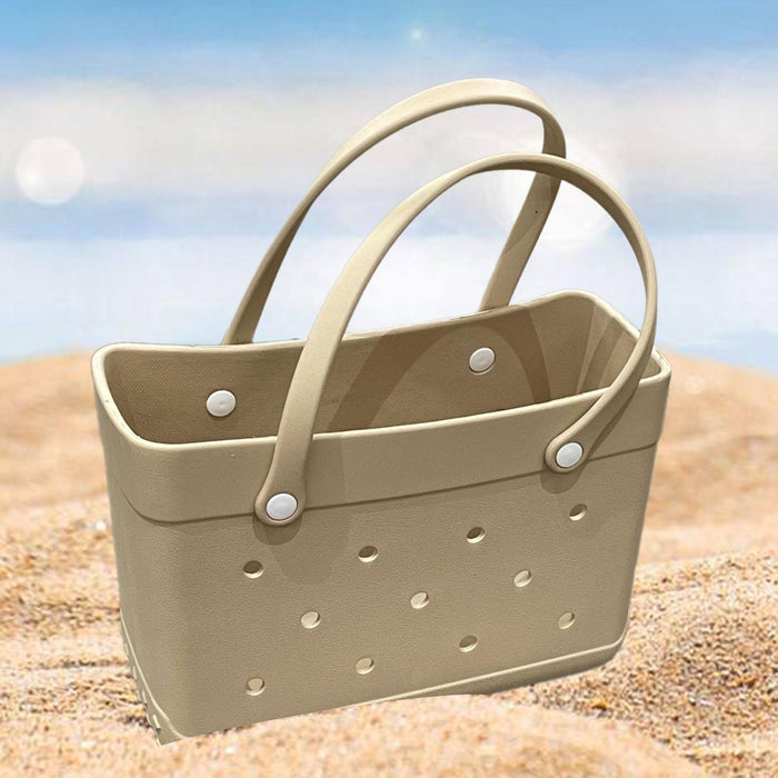 Women Beach Bag Pouch Creative Storage Bag Open Bag for Party Holiday Hiking Khaki