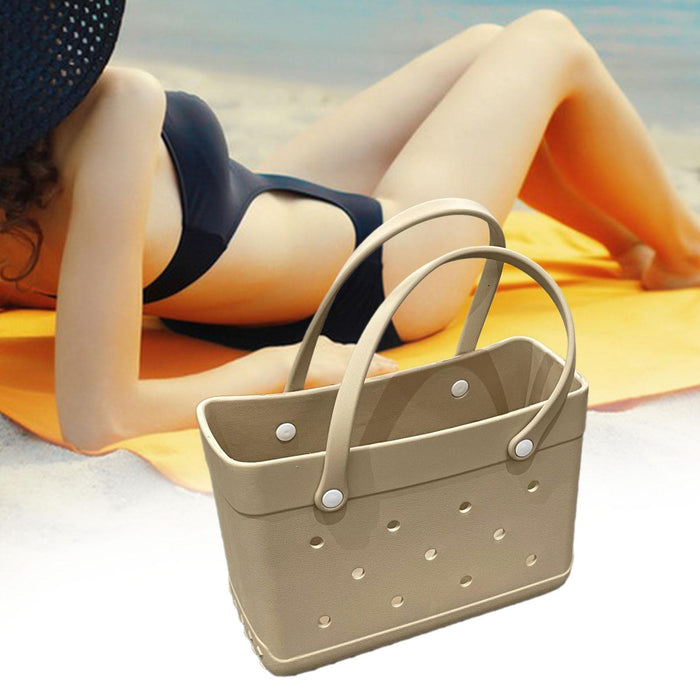 Women Beach Bag Pouch Creative Storage Bag Open Bag for Party Holiday Hiking Khaki