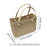 Women Beach Bag Pouch Creative Storage Bag Open Bag for Party Holiday Hiking Khaki