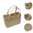 Women Beach Bag Pouch Creative Storage Bag Open Bag for Party Holiday Hiking Khaki