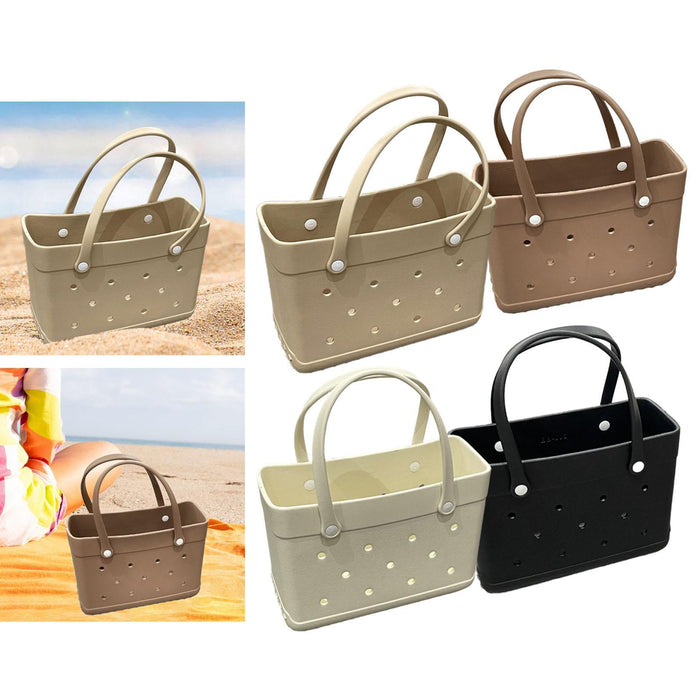 Women Beach Bag Pouch Creative Storage Bag Open Bag for Party Holiday Hiking Khaki