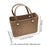 Women Beach Bag Pouch Creative Storage Bag Open Bag for Party Holiday Hiking Brown