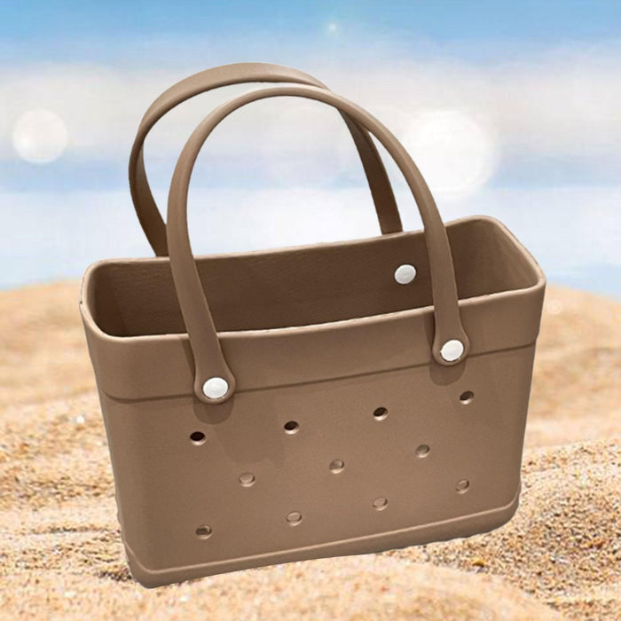 Women Beach Bag Pouch Creative Storage Bag Open Bag for Party Holiday Hiking Brown