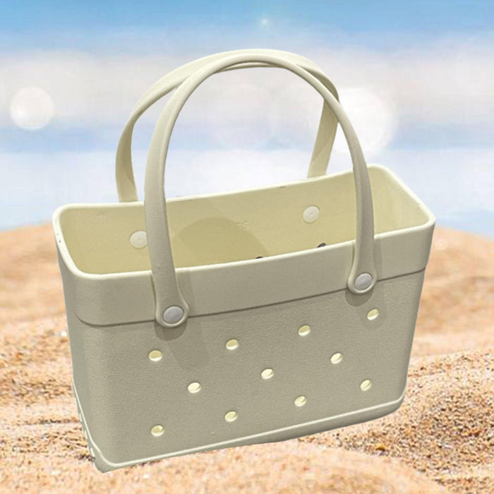 Women Beach Bag Pouch Creative Storage Bag Open Bag for Party Holiday Hiking White