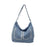 Crofta Women Denim Shoulder Bag Travel Shoulder Bag Retro Style Pouch Jean Tote Bag Light Blue