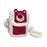 Plush Crossbody Bag Small Stylish with Adjustable Strap Cartoon Shoulder Bag Red