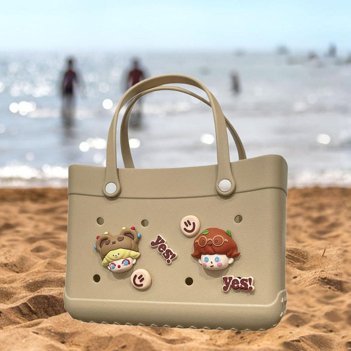 Beach Bag Creative Supplies Portable Pouch Beach Tote for Travel Party Khaki