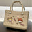 Beach Bag Creative Supplies Portable Pouch Beach Tote for Travel Party Khaki