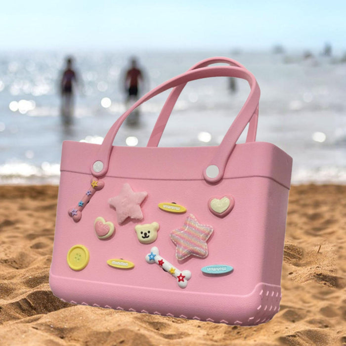 Beach Bag Creative Supplies Portable Pouch Beach Tote for Travel Party Pink