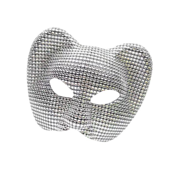 Crofta Leopard Mask Photo Prop Costume Accessory for Costume Party Easter Nightclub Silver