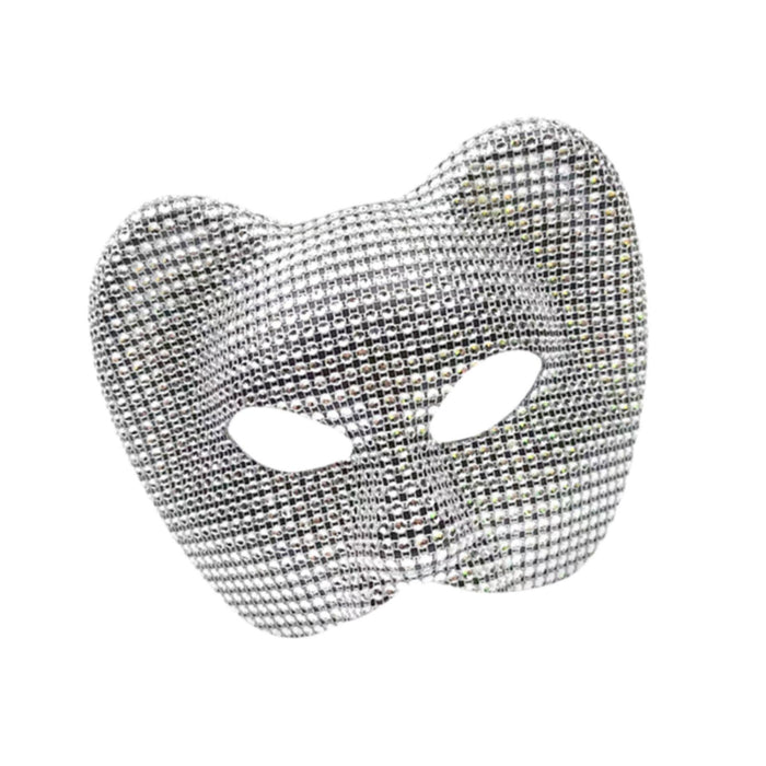 Crofta Leopard Mask Photo Prop Costume Accessory for Costume Party Easter Nightclub Silver