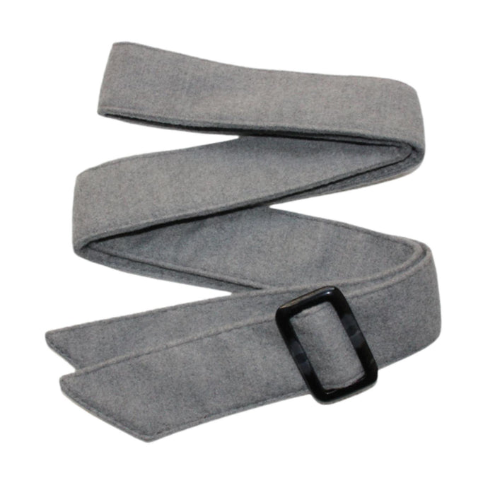 Crofta Women Wool Overcoat Waist Belt Trendy Waist Belt for Street Jacket Overcoats Gray