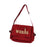 Crofta Crossbody Bag Novelty School Bag Shoulder Purse for Commuting Outdoor Riding Red