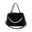 Crofta Womens Plush Bag Casual Stylish Shoulder Purse for Travel Shopping Commuting Black