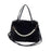 Crofta Womens Plush Bag Casual Stylish Shoulder Purse for Travel Shopping Commuting Black