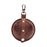 Crofta Key Purse Portable Round Multifunctional Change Purse Pocket with Metal Hook Brown