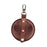 Crofta Key Purse Portable Round Multifunctional Change Purse Pocket with Metal Hook Brown