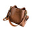 Crofta Womens Leather Shoulder Bag Lightweight Bucket Bag for Outdoor Work Vacation Brown