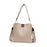 Crofta Womens Leather Shoulder Bag Lightweight Bucket Bag for Outdoor Work Vacation Beige