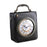 Crofta Womens Leather Shoulder Bag Retro Clock Shaped Bag Lightweight Crossbody Bag Black