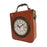 Crofta Womens Leather Shoulder Bag Retro Clock Shaped Bag Lightweight Crossbody Bag Brown