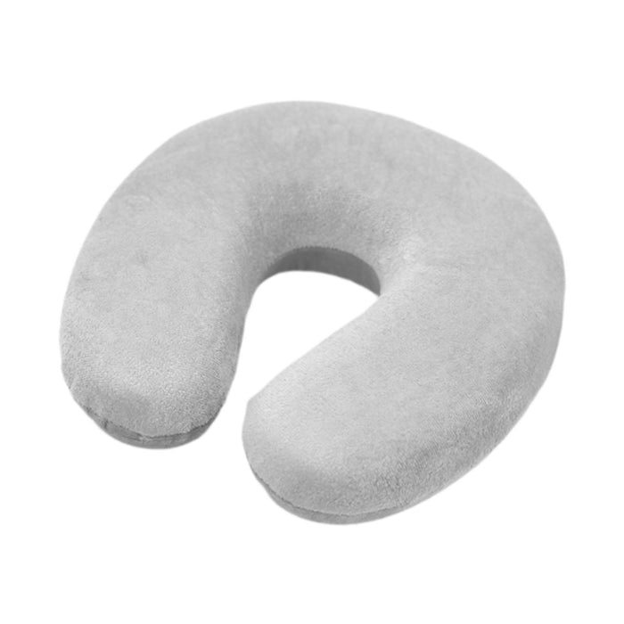 Crofta Travel Pillow Lightweight Soft Neck Support Pillow for Car Train Backpacking Light Gray