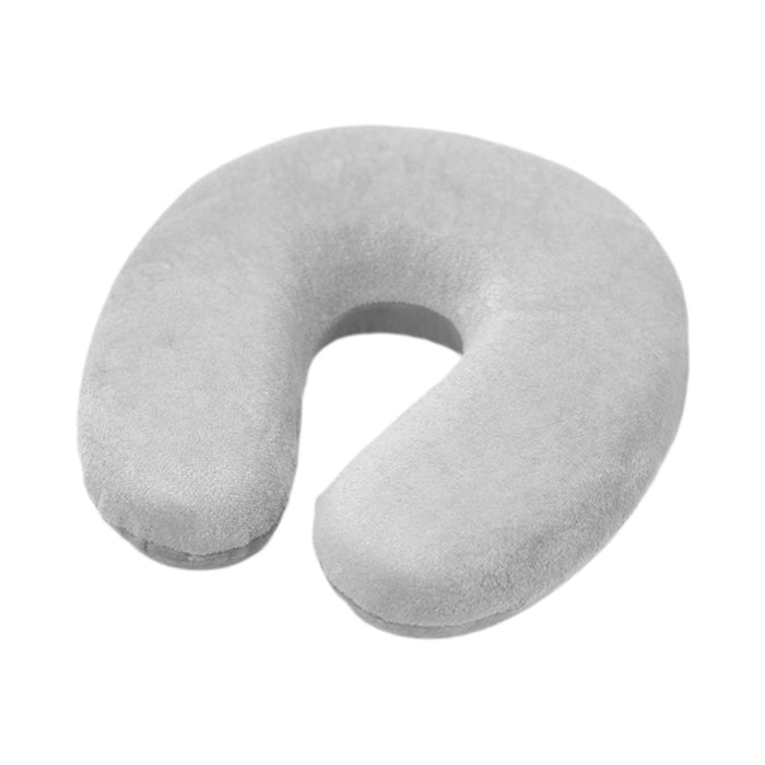 Crofta Travel Pillow Lightweight Soft Neck Support Pillow for Car Train Backpacking Light Gray