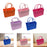 Beach Hole Bag Travel Bag Handbag Easy to Clean Multipurpose Shopping Basket Orange