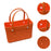 Beach Hole Bag Travel Bag Handbag Easy to Clean Multipurpose Shopping Basket Orange