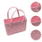 Beach Hole Bag Travel Bag Handbag Easy to Clean Multipurpose Shopping Basket Pink